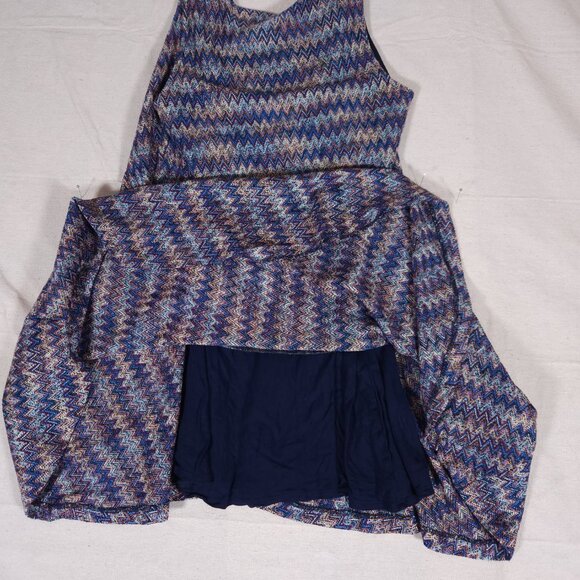 Maeve Westwater Purple Chevron Knit Dress Womens Medium Slip Sleeveless Zig-Zag - Picture 11 of 14